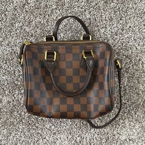 Checkered Brown Handbag